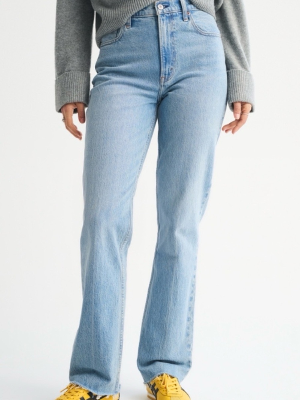 Abercrombie 90s Straight Ultra High Rise Light Blue Women's Jeans